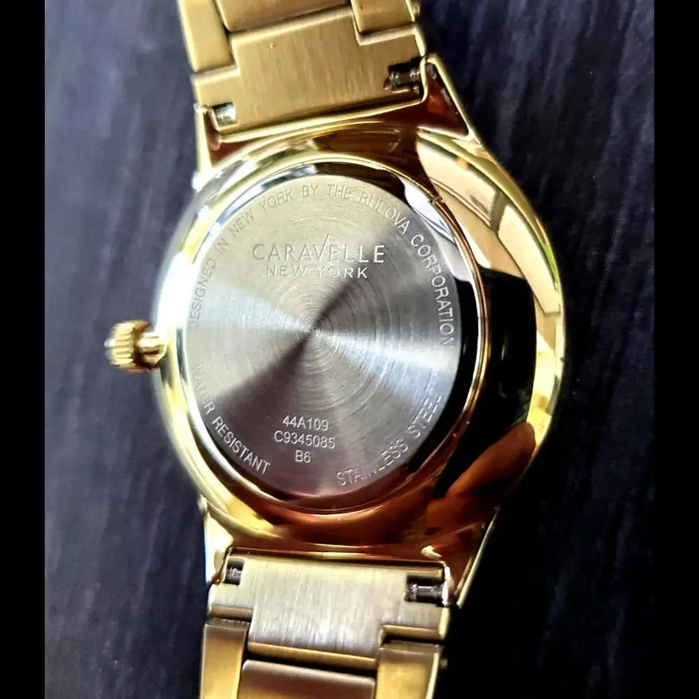 Caravelle Bulova Men's Day‎ Date Dress Watch Sunburst Dial